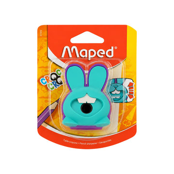 Maped Croc Cro Bunny‑Shaped Pencil Sharpener — Purple & Turquoise