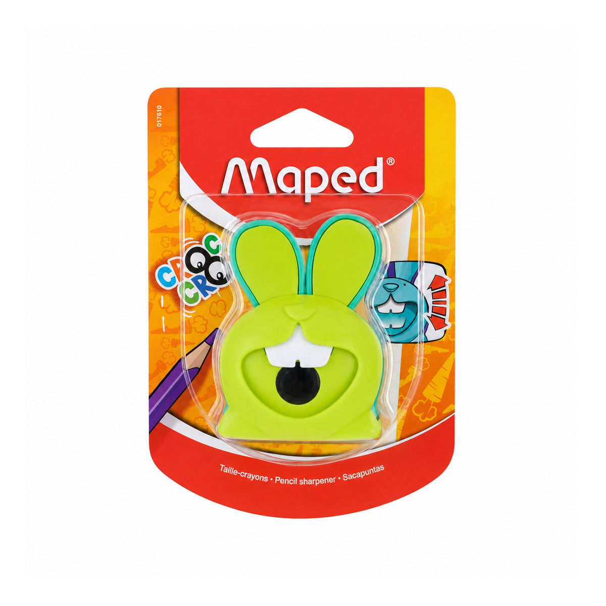 Maped Croc Cro Bunny‑Shaped Pencil Sharpener — Green & Turquoise