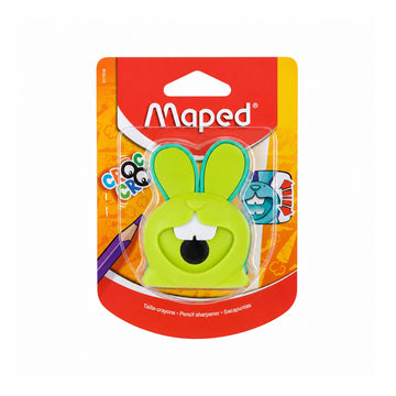 Maped Croc Cro Bunny‑Shaped Pencil Sharpener — Green & Turquoise