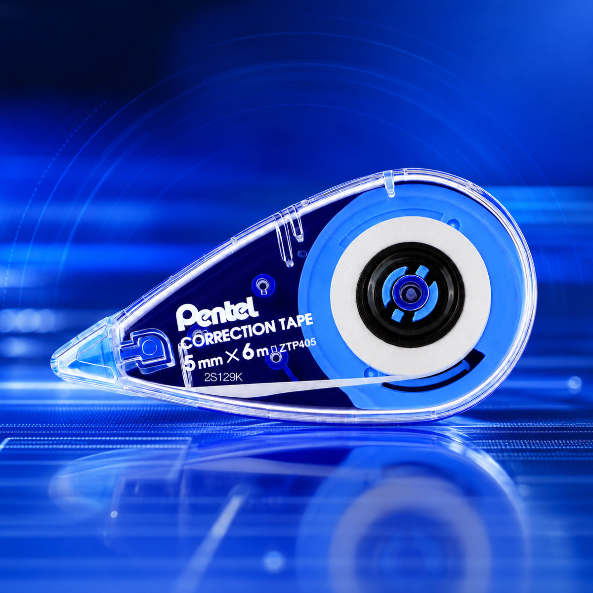 Pentel ZTP405 Blue Barrel Correction Tape — Set of 2