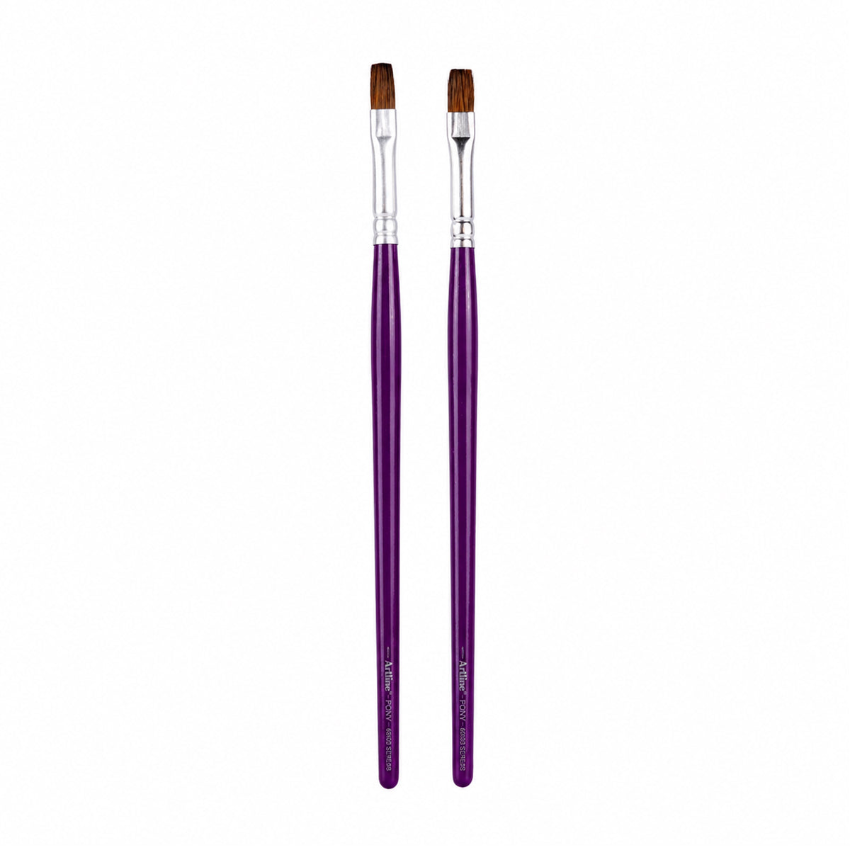 Artline 4 Pony Hair Flat Paint Brush Set — Sizes 1, 2, 4, 6