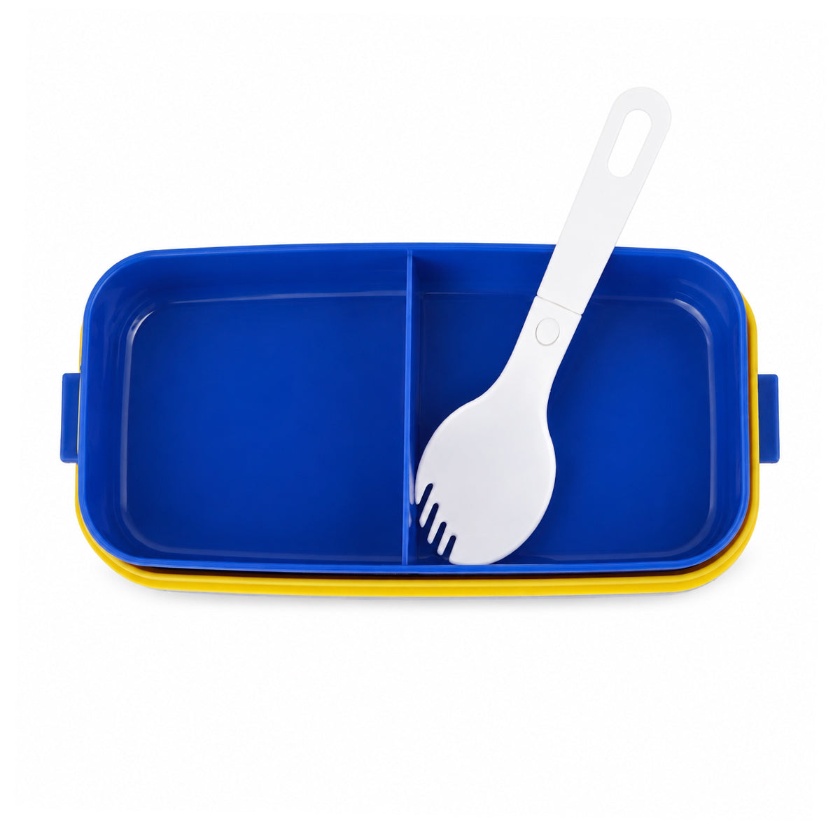 Cute Cartoon Design 3-Compartment Kids Lunch Box with Fork & Spoon – Green, Blue, Pink | The Writershub.in | Bento Style, Leak-Resistant