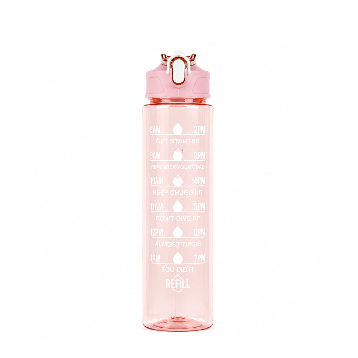 3 in 1 Motivational Water Bottle Set with Time Markers & Straw – 2L, 900ml, 300ml | Purple, Peach, Grey | The Writershub | BPA-Free, Leakproof, Nesting Design