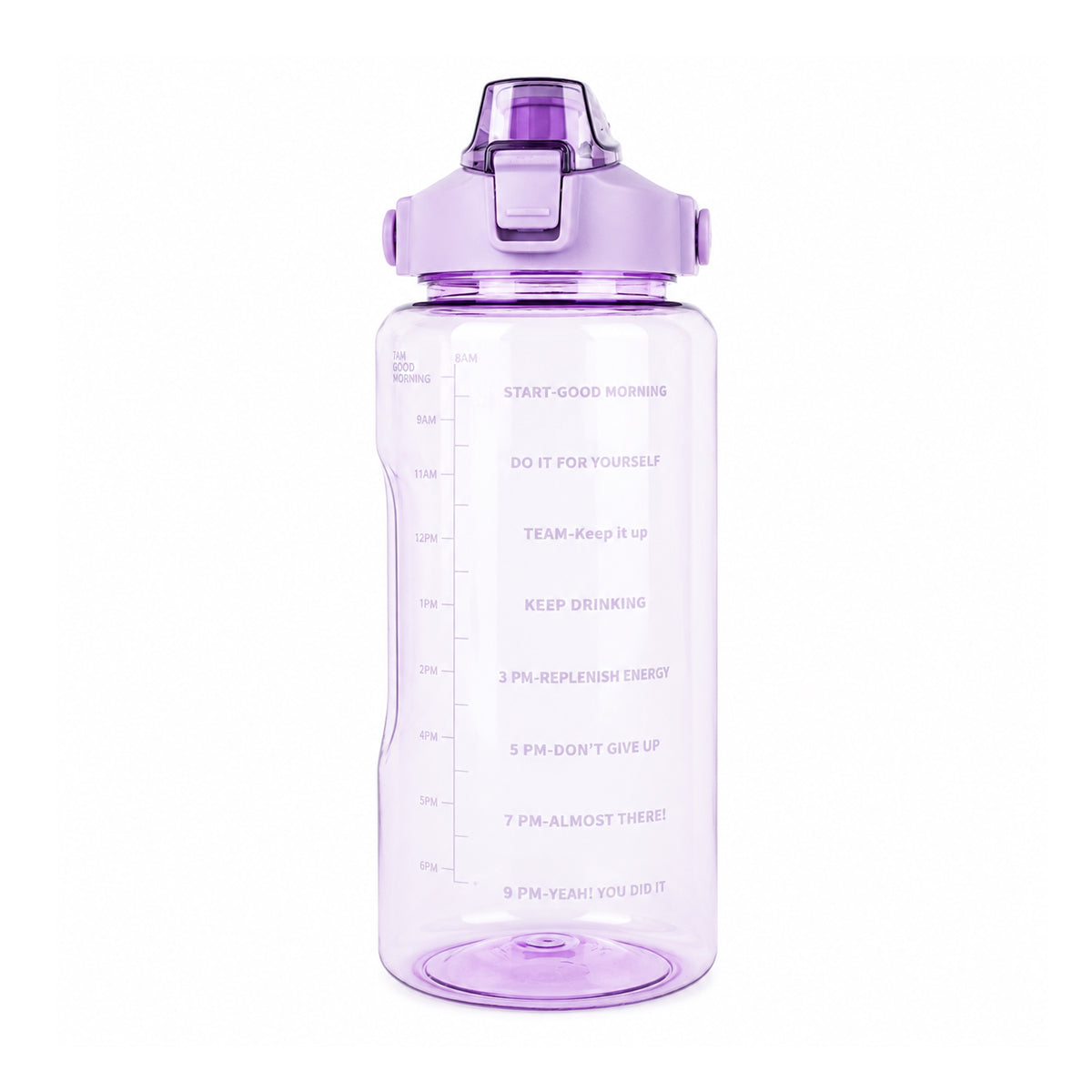 3 in 1 Motivational Water Bottle Set with Time Markers & Straw – 2L, 900ml, 300ml | Purple, Peach, Grey | The Writershub | BPA-Free, Leakproof, Nesting Design