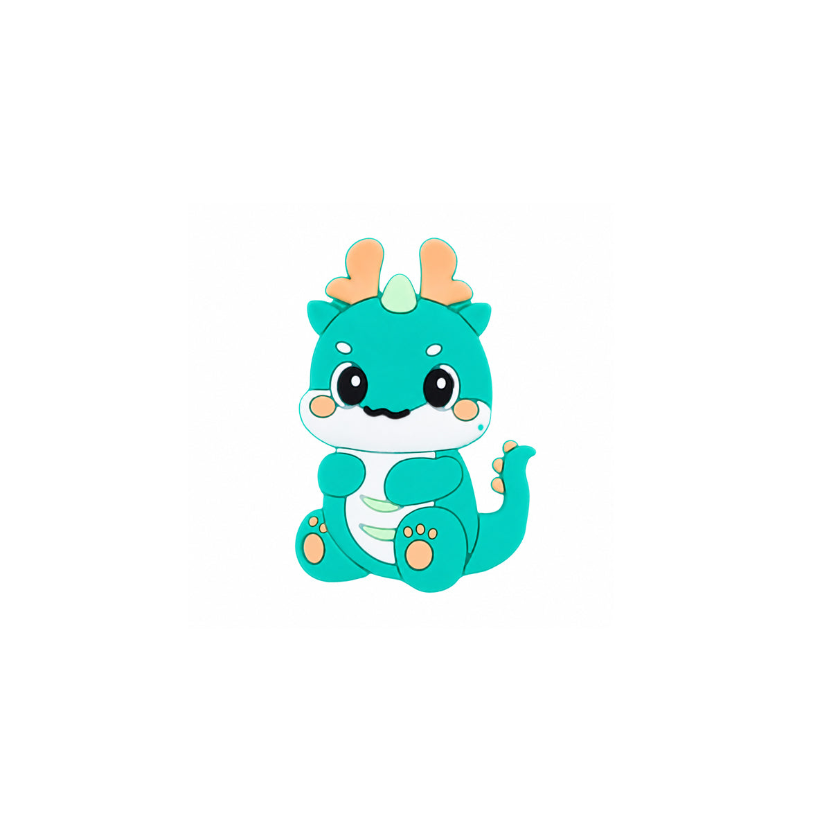Cute Dragon Character Water Bottle with Straw & Strap – 500ml, Green