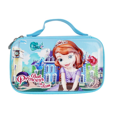 Sofia the First Children's Pencil Case – Light Blue School Stationery Pouch