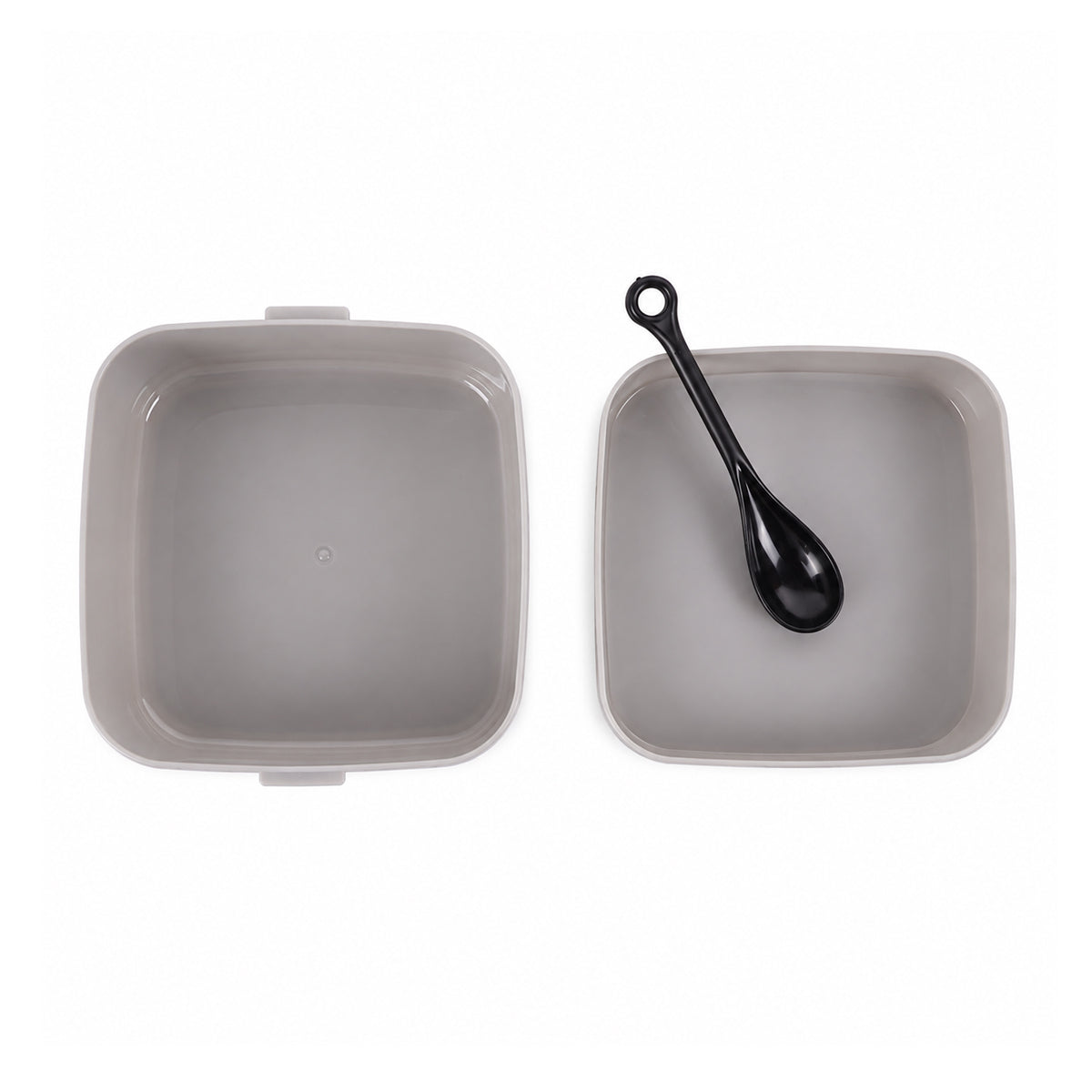 Double Layer Square Shape Lunch Box with Secure Lock Clip