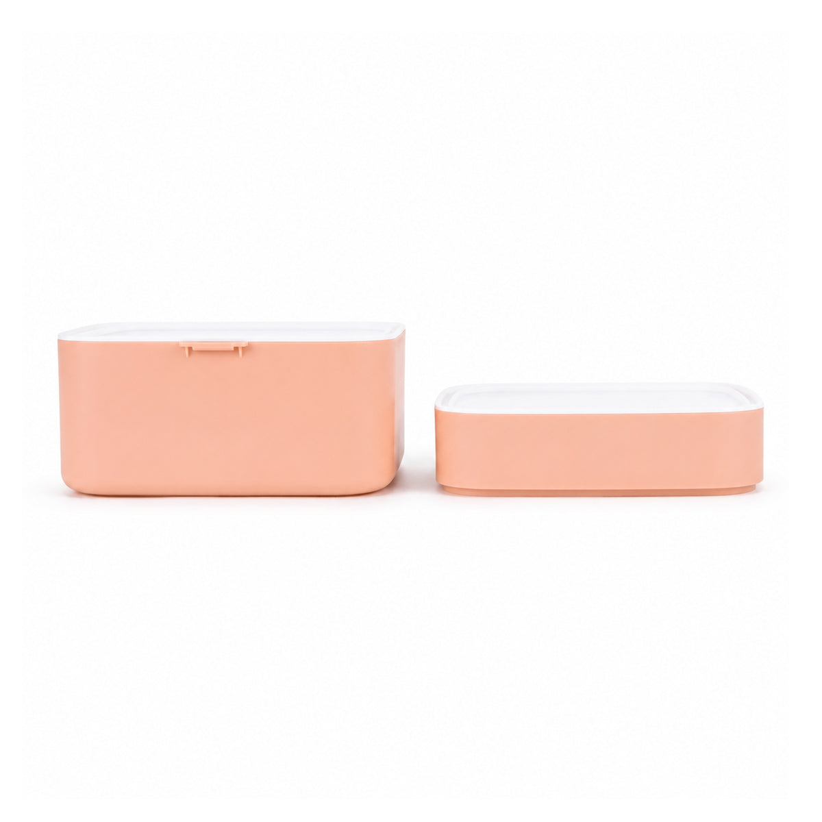 Double Layer Square Shape Lunch Box with Secure Lock Clip