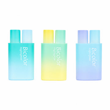 Ice Cream Pastel Dual-Tip Highlighters – 3 Pens, 6 Colours