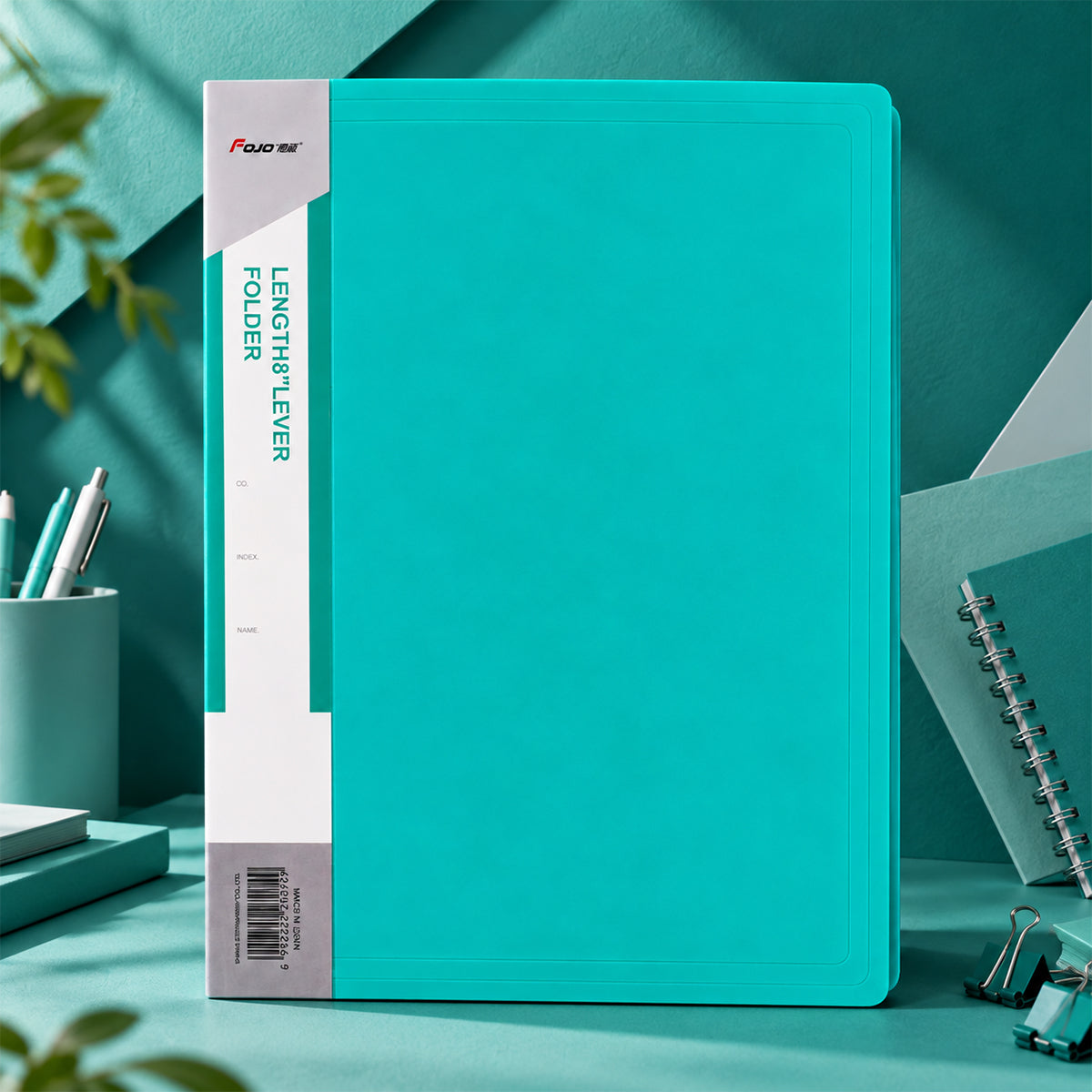 8-Inch Lever Folder – Orange, Green & Pink