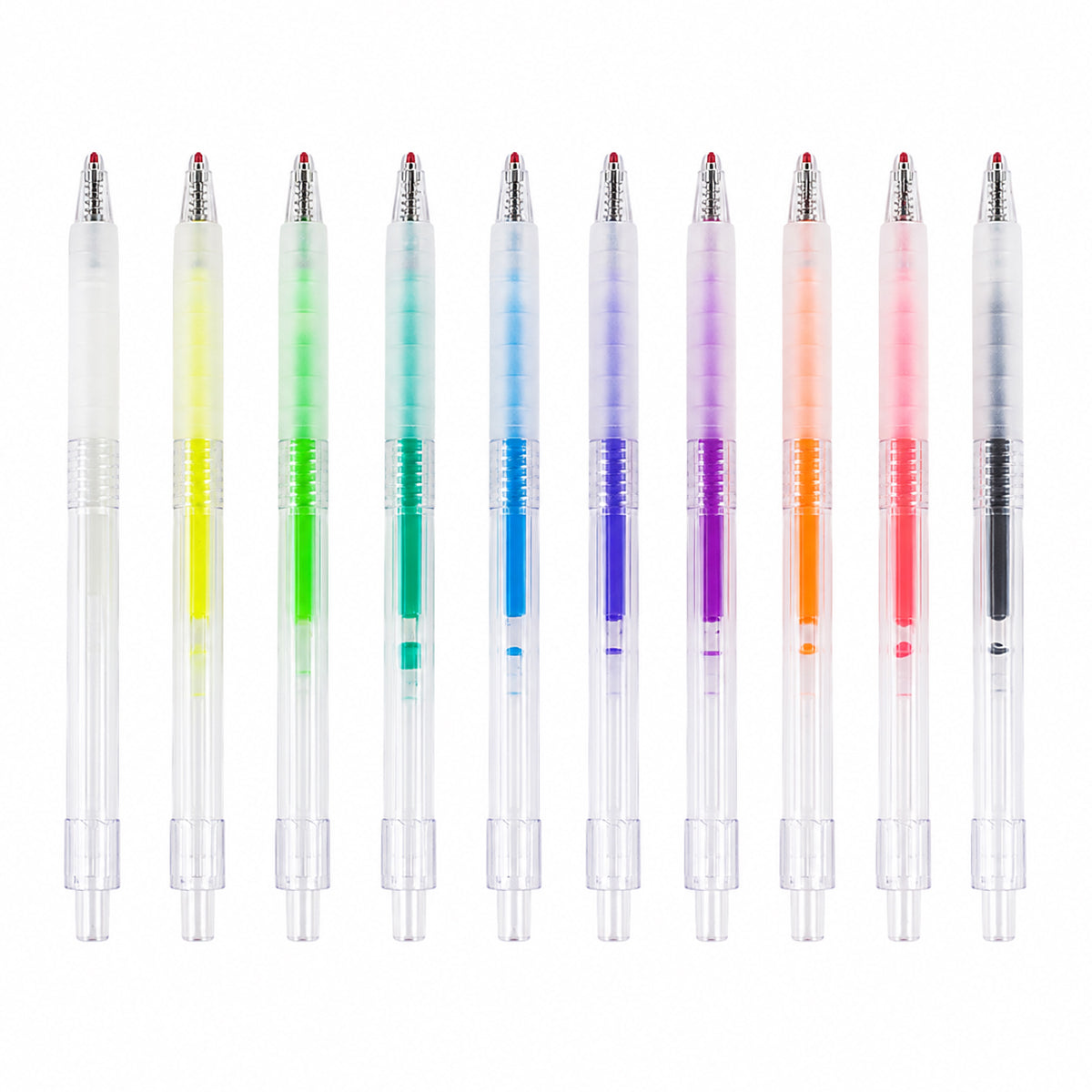 Rainbow Jelly Pen Set – 11 Colour Glitter Gel Pens (1.0mm Tip)