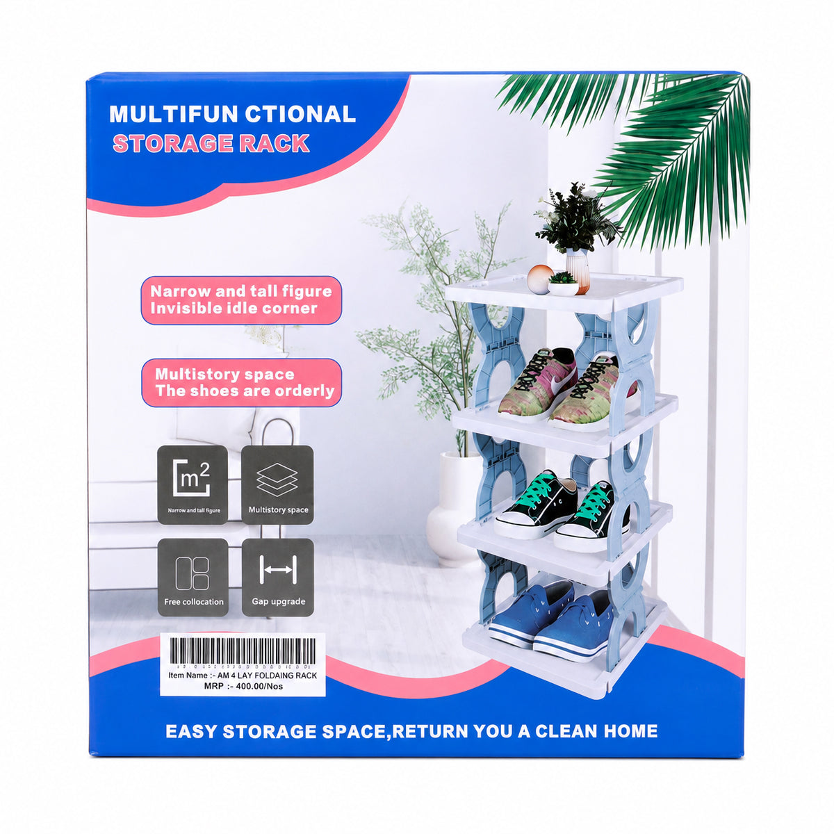 Multifunctional Vertical Corner Shoe Organizer – Space-Saving Storage Rack by The Writershub