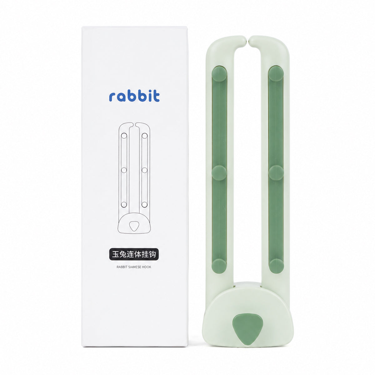 Rabbit Siamese Heavy Duty Wall Mounted Organizing Hook Strip (6 Hooks) - The Writershub