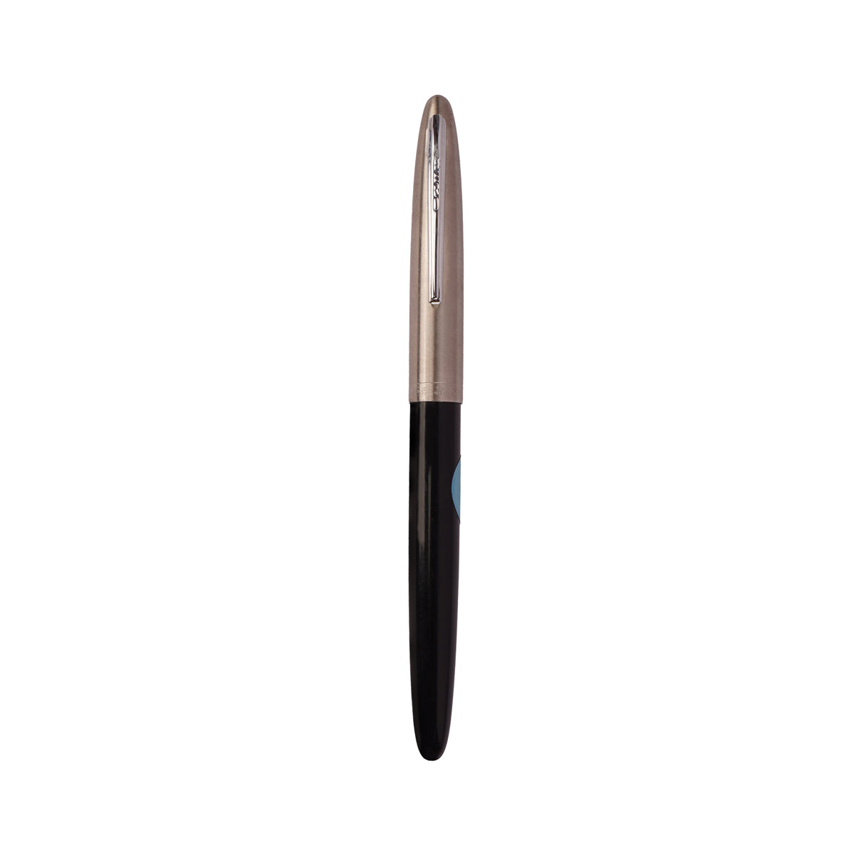 Hero 329 Black Silver Cap Aerometric Fine Nib Fountain Pen