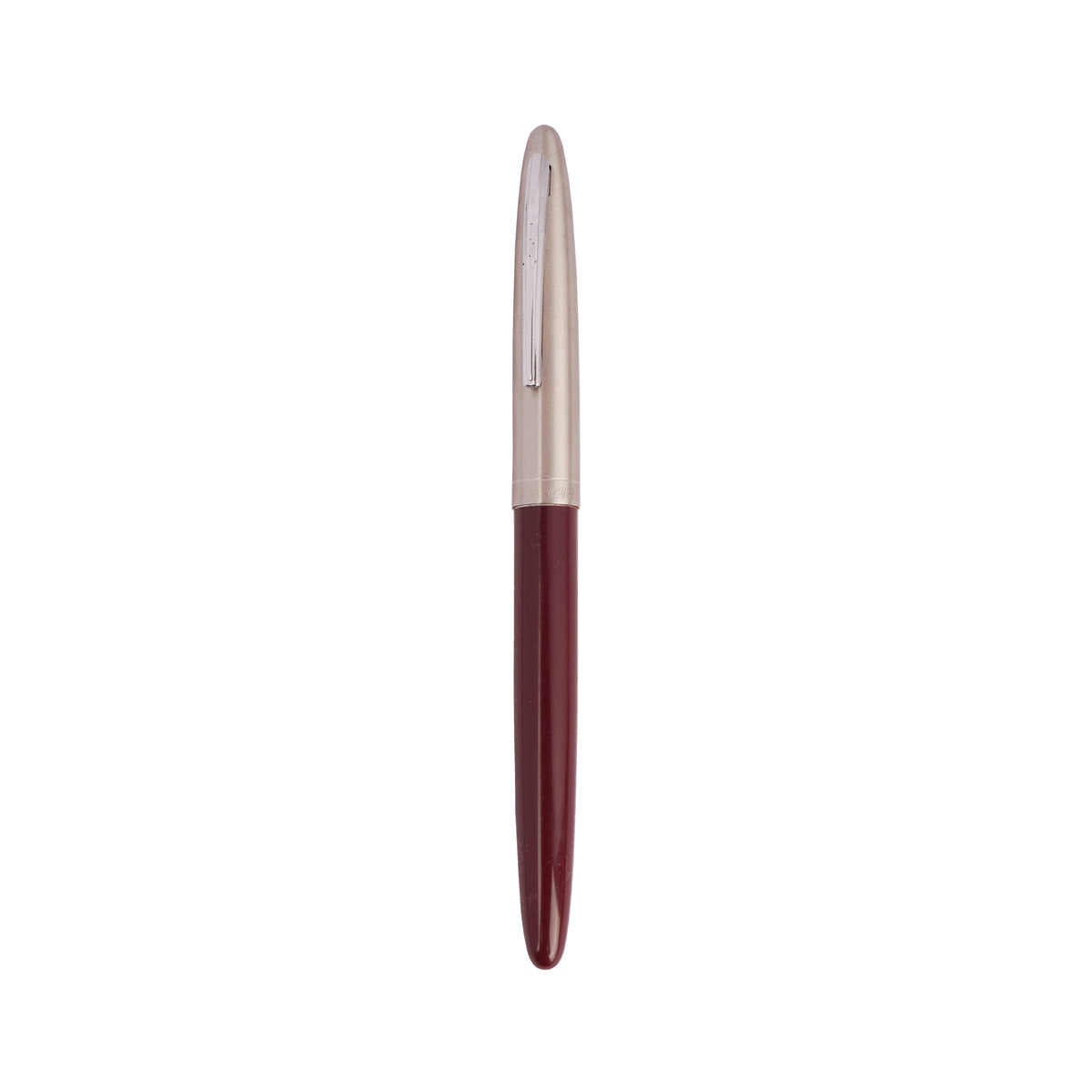 Hero 329 Maroon Silver Cap Aerometric Fine Nib Fountain Pen