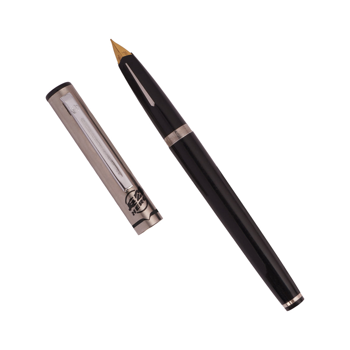 Hero 240 Black Aerometric Fine Nib Fountain Pen - Timeless Classic