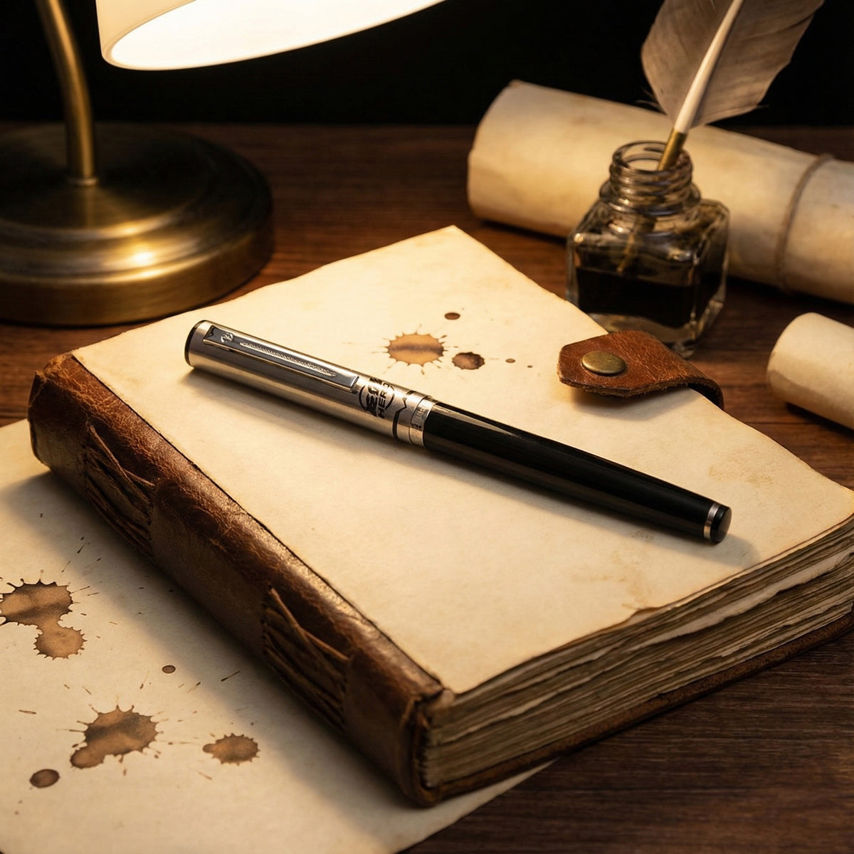 Hero 240 Black Aerometric Fine Nib Fountain Pen - Timeless Classic