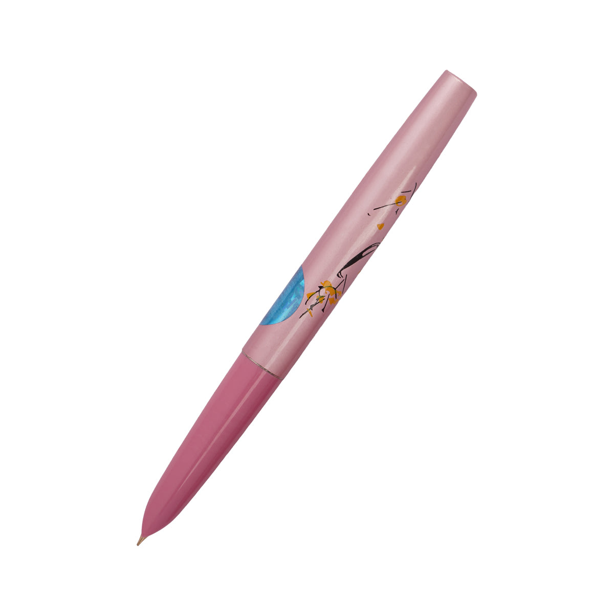 Hero 343 Pink Aerometric Fine Nib Fountain Pen - Elegant Metal
