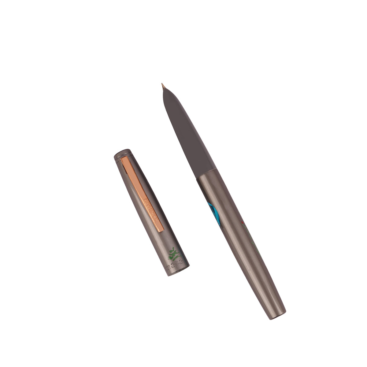 Hero 343 Grey Aerometric Fine Nib Fountain Pen - Sleek Metal Design