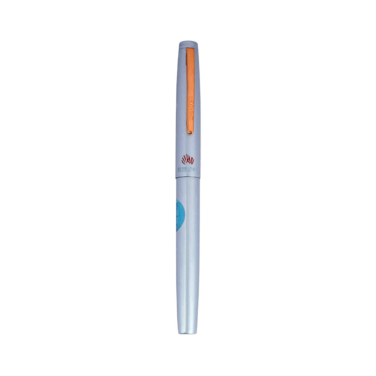 Hero 343 Sky Blue Aerometric Fine Nib Fountain Pen - Elegant Metal Writing