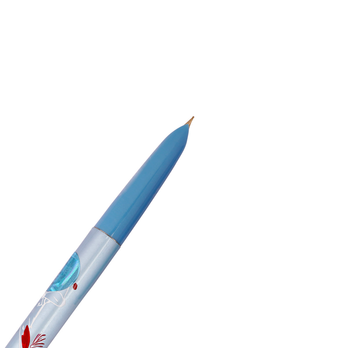 Hero 343 Sky Blue Aerometric Fine Nib Fountain Pen - Elegant Metal Writing