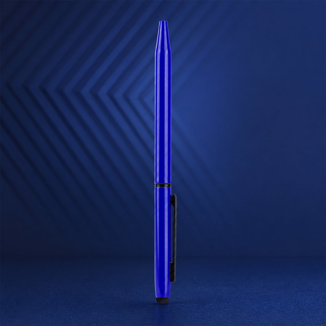 Submarine Slim Dark Blue Ball Pen — Blue Ink, Black Clip