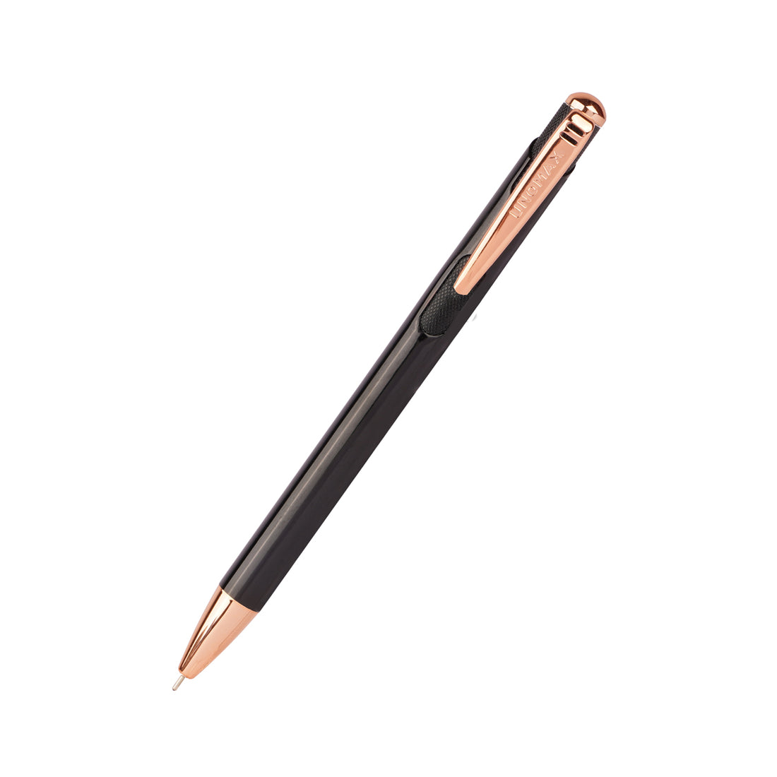 Unomax Lumina Black Metal Body with Gold Clip Retractable Ball Pen