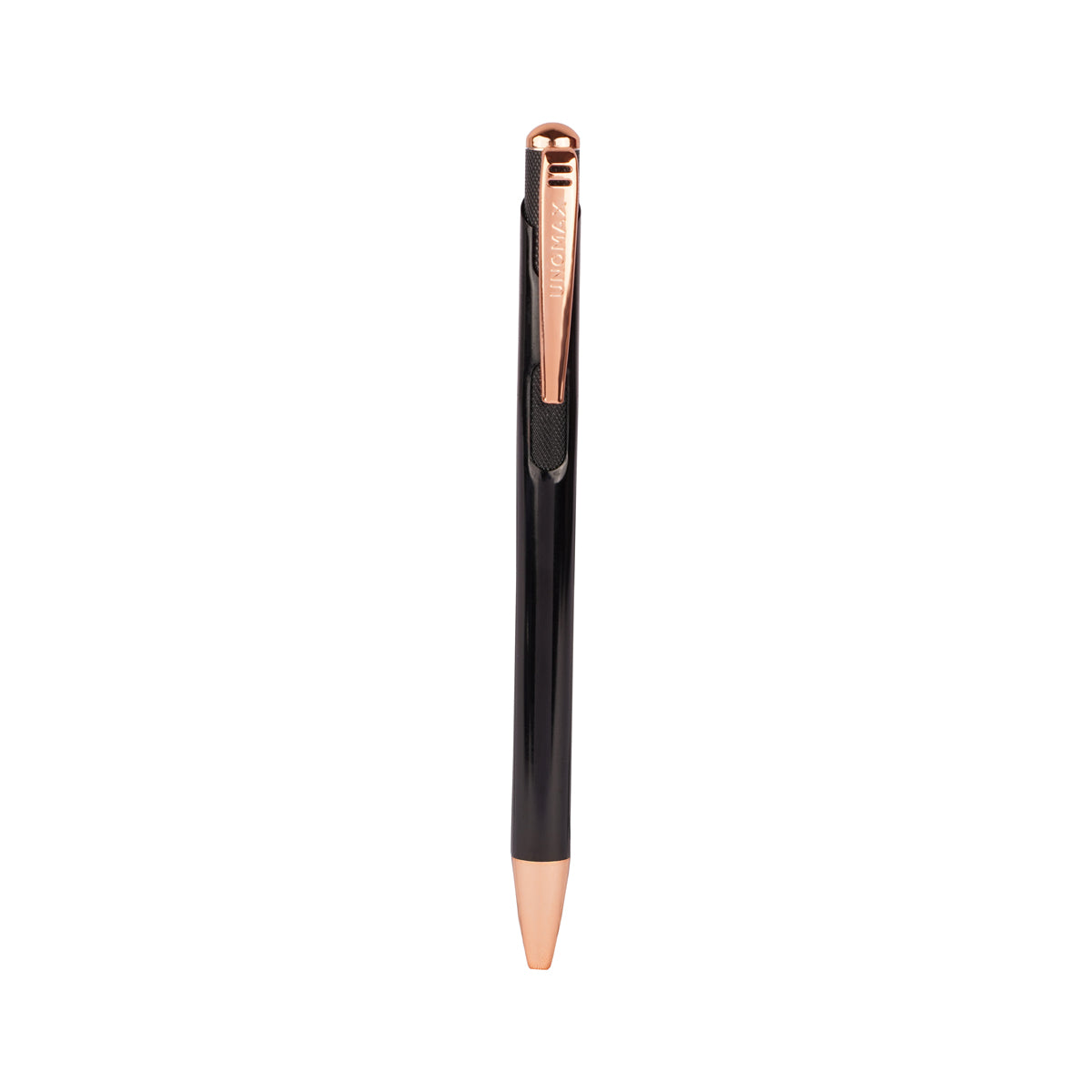 Unomax Lumina Black Metal Body with Gold Clip Retractable Ball Pen