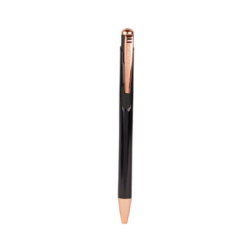 Unomax Lumina Black Metal Body with Gold Clip Retractable Ball Pen