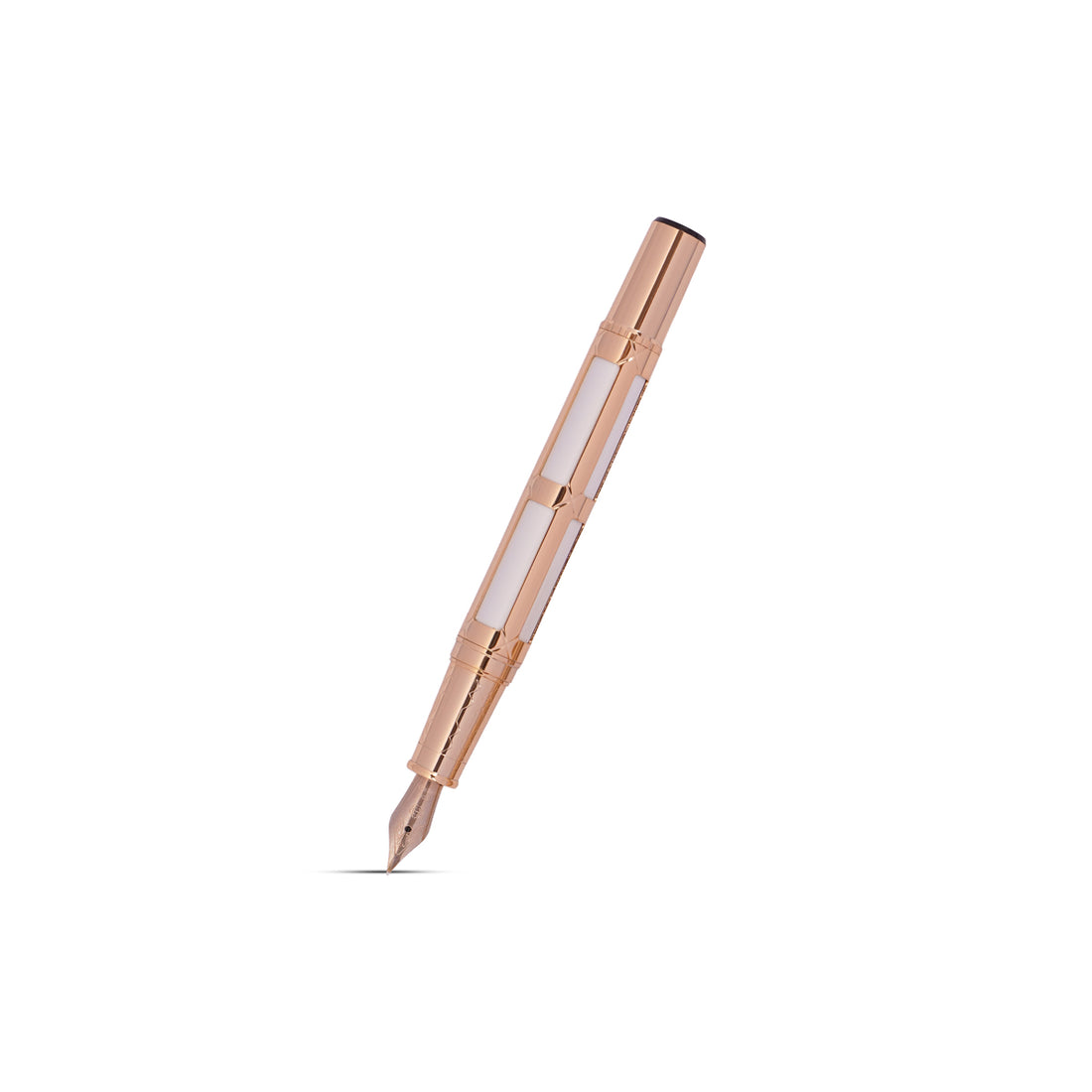 Hero 2065 Fountain Pen – Gold & White Luxury Metal Body, Fine Nib