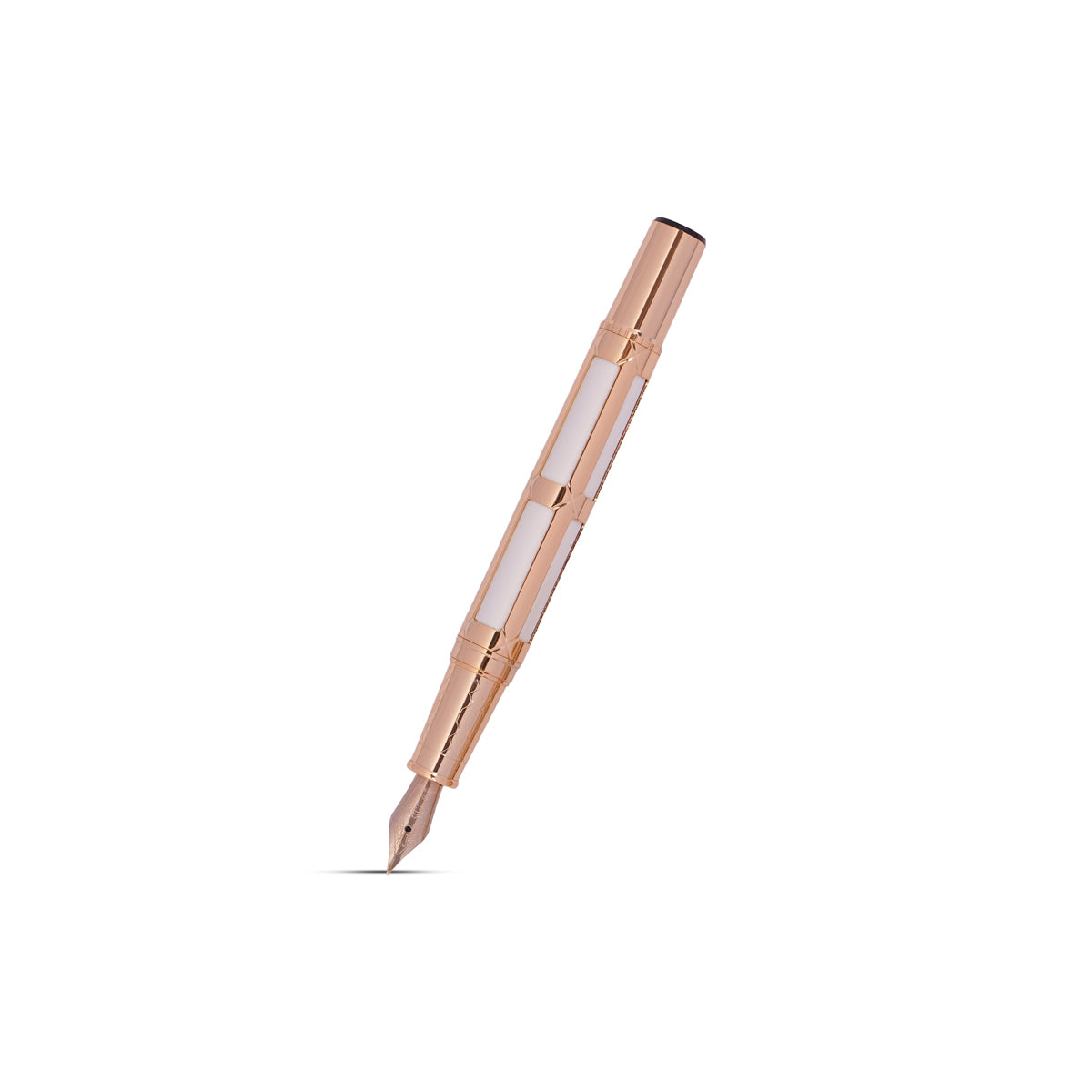 Hero 2065 Fountain Pen – Gold & White Luxury Metal Body, Fine Nib