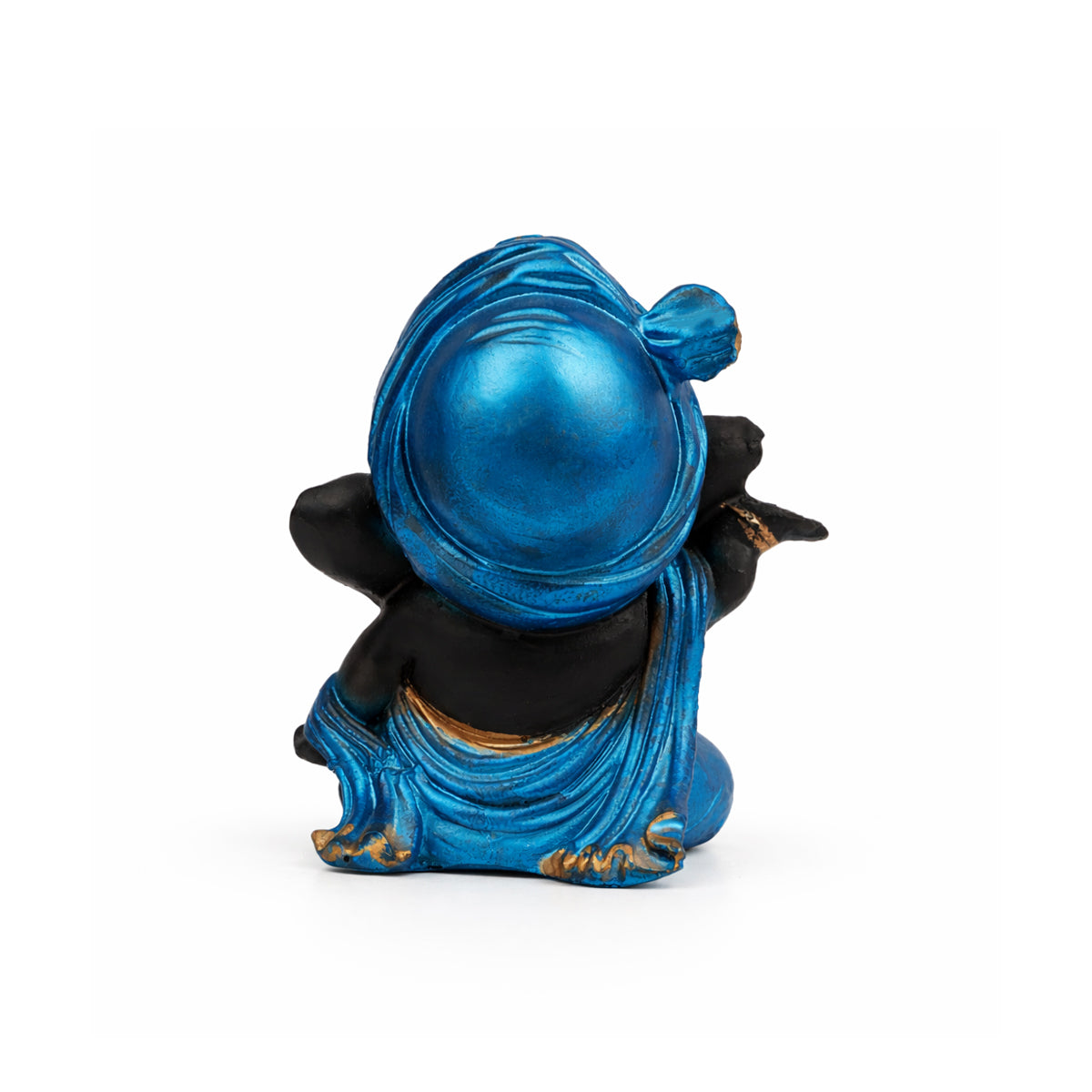 The Writershub Matte Black Blessing Hand Pose Ganesha Statue