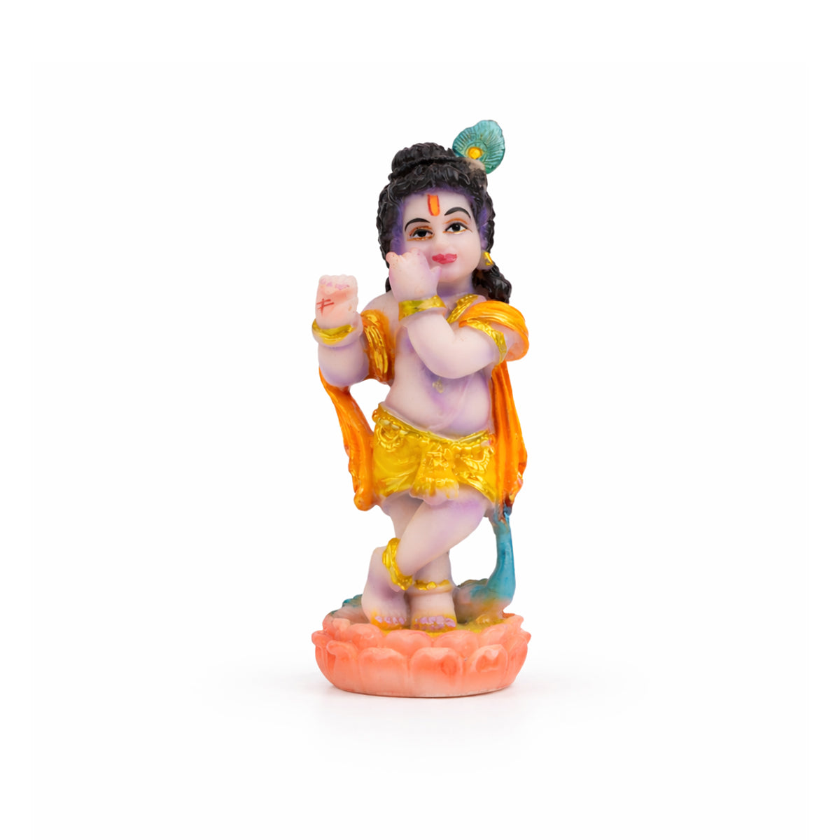 The Writershub Bal Krishna Tribhanga Pose Showpiece - Multicolour Polyresin Idol