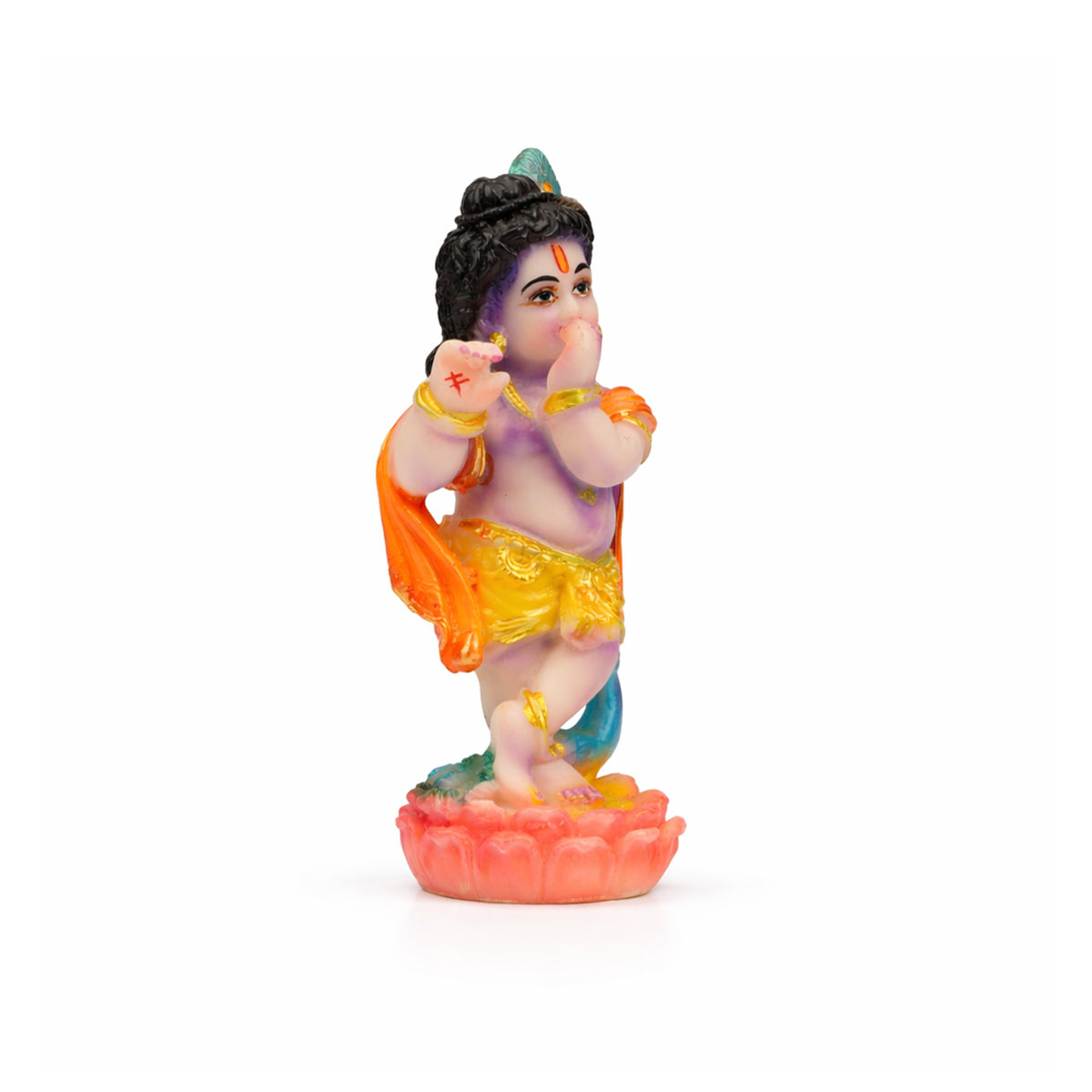 The Writershub Bal Krishna Tribhanga Pose Showpiece - Multicolour Polyresin Idol