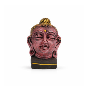 The Writershub Antique Finish Buddha Head Showpiece - Multicolour Polyresin Decor
