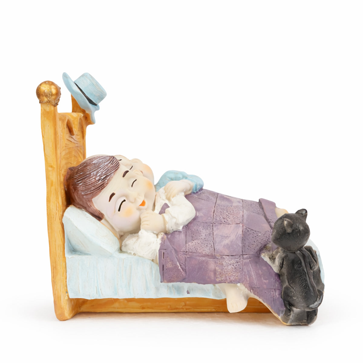 The Writershub Sleeping Grandparents Polyresin Figurine - Multicolour, 13cm