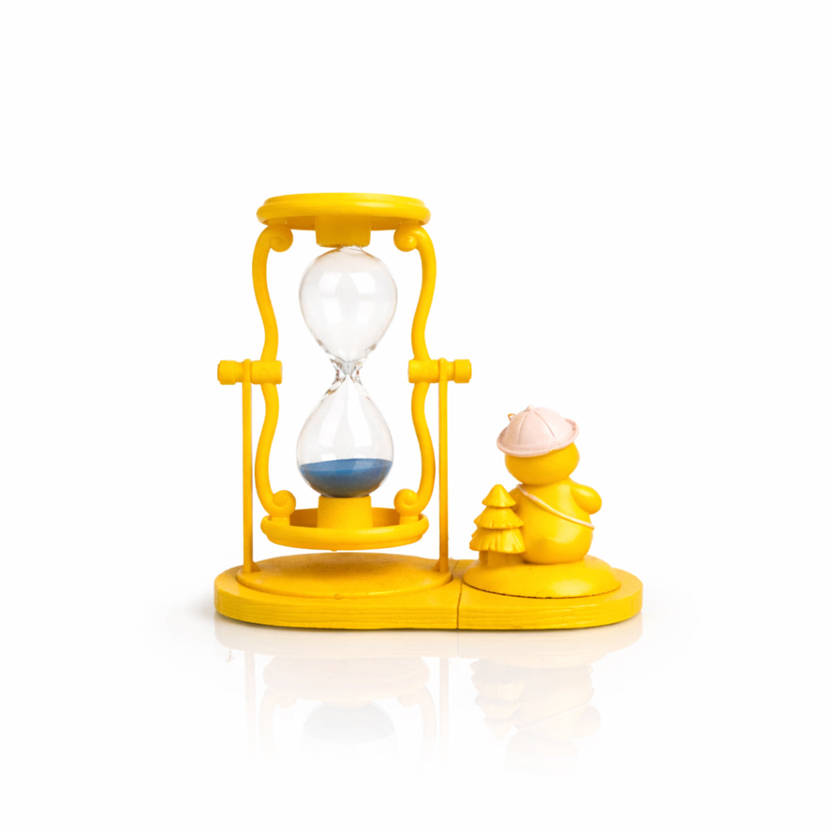 The Writershub Yellow Penguin 1-Minute Sand Timer - Fun Desk Toy, 13cm