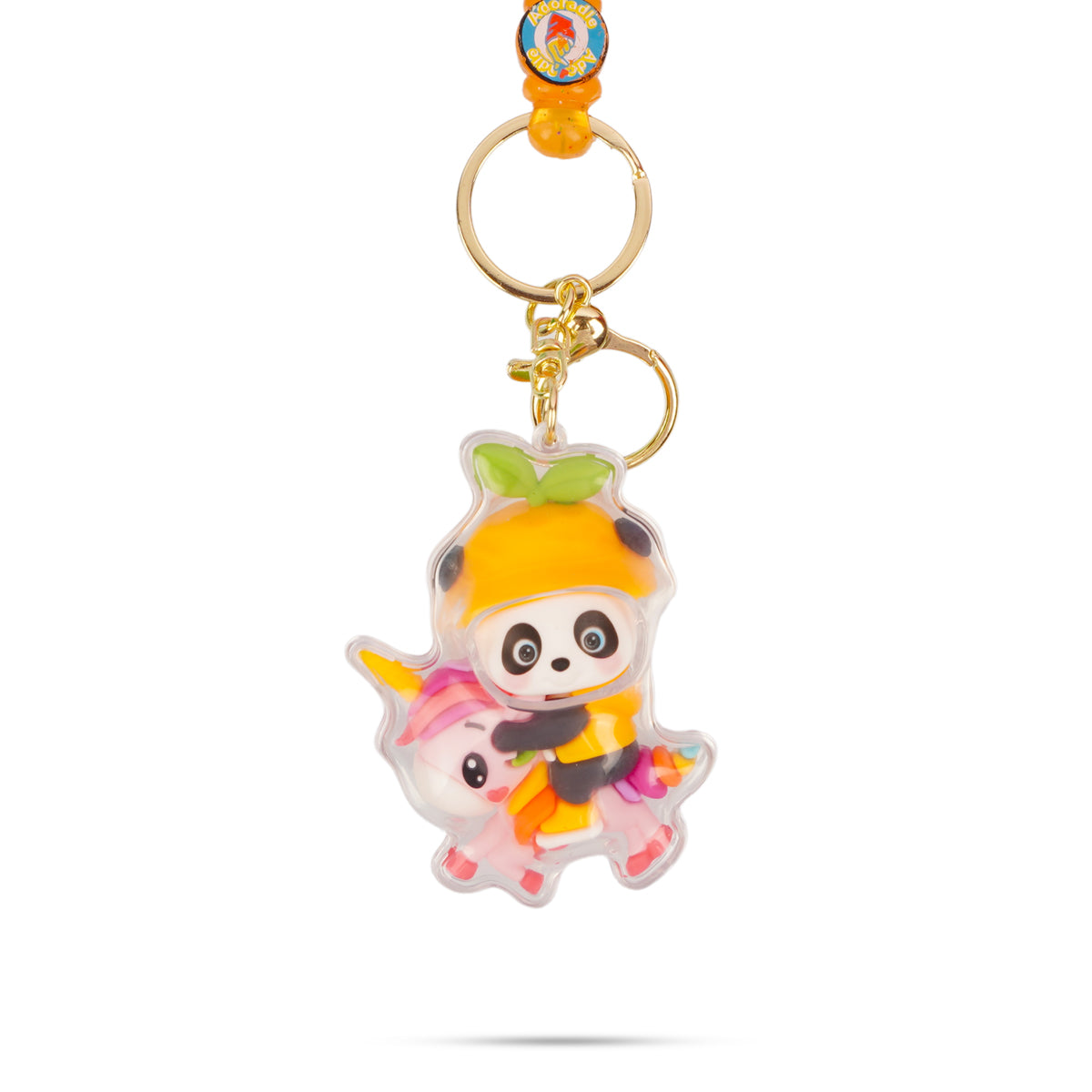 Adorable Panda Design Acrylic Keychain with Rope Loop