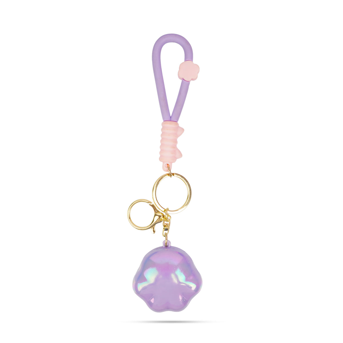Cute Cat Paw Crystal Acrylic Keychain with Cat Story Strap
