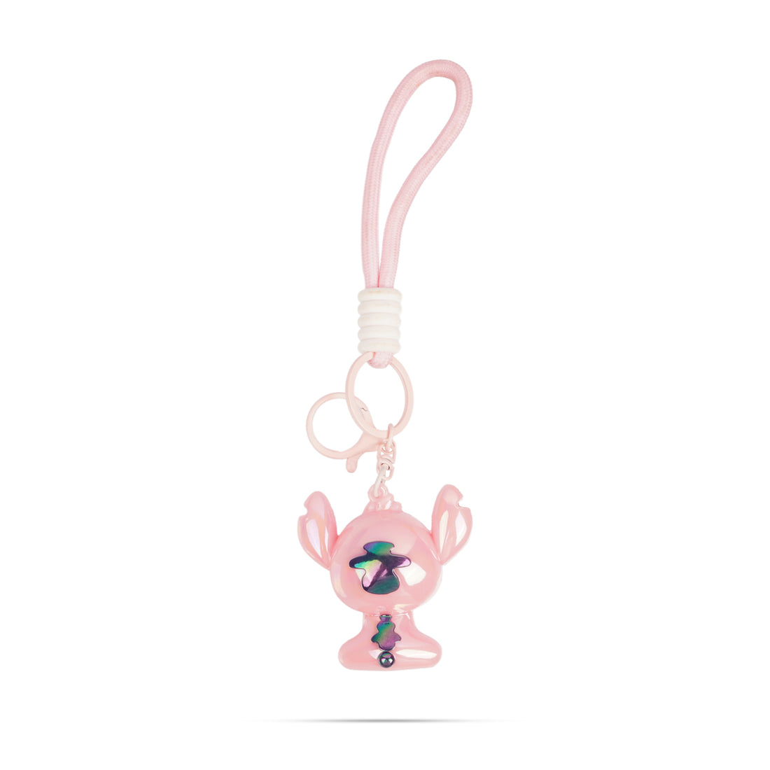 Cute Pink Cartoon Animal Acrylic Keychain with Rope Loop
