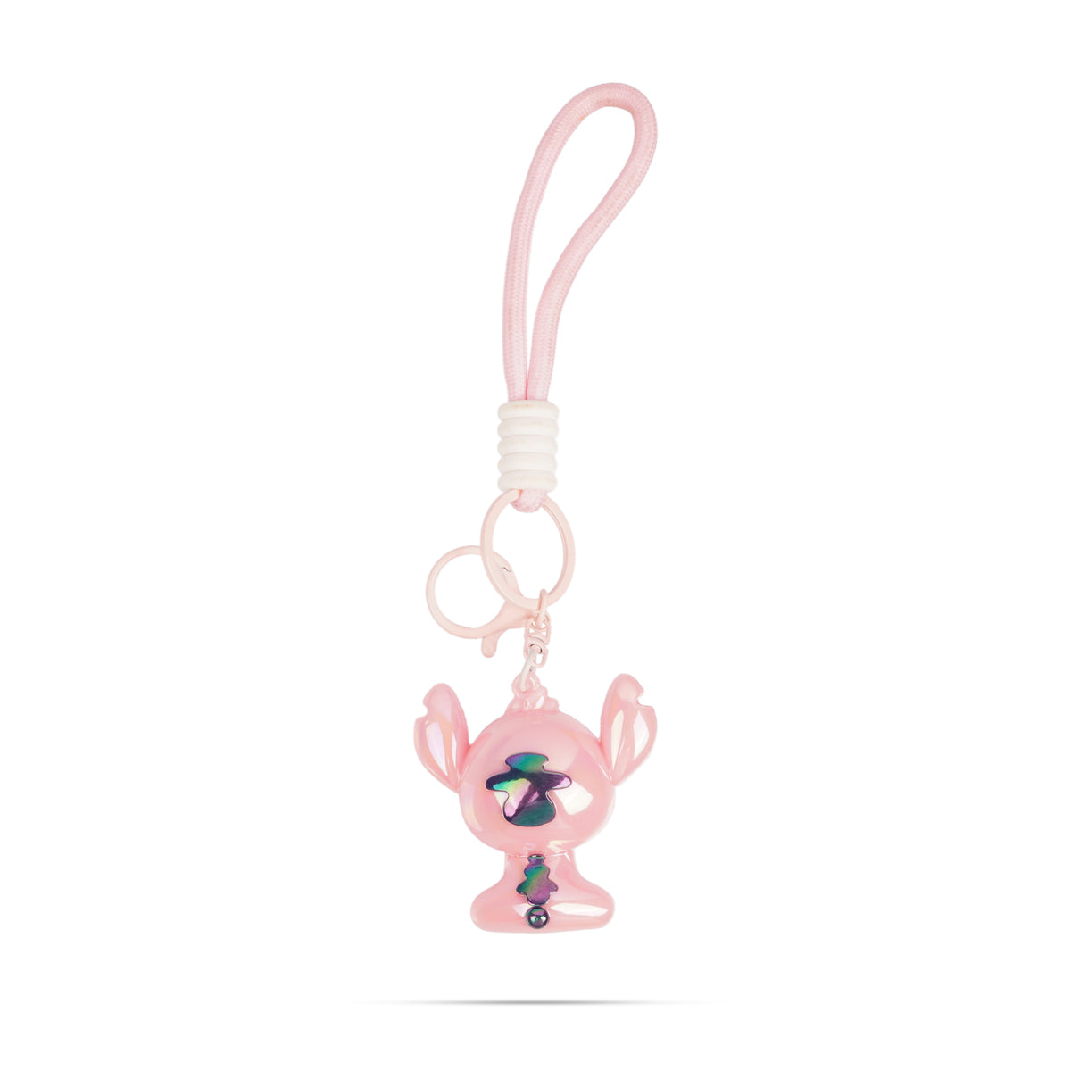 Cute Pink Cartoon Animal Acrylic Keychain with Rope Loop