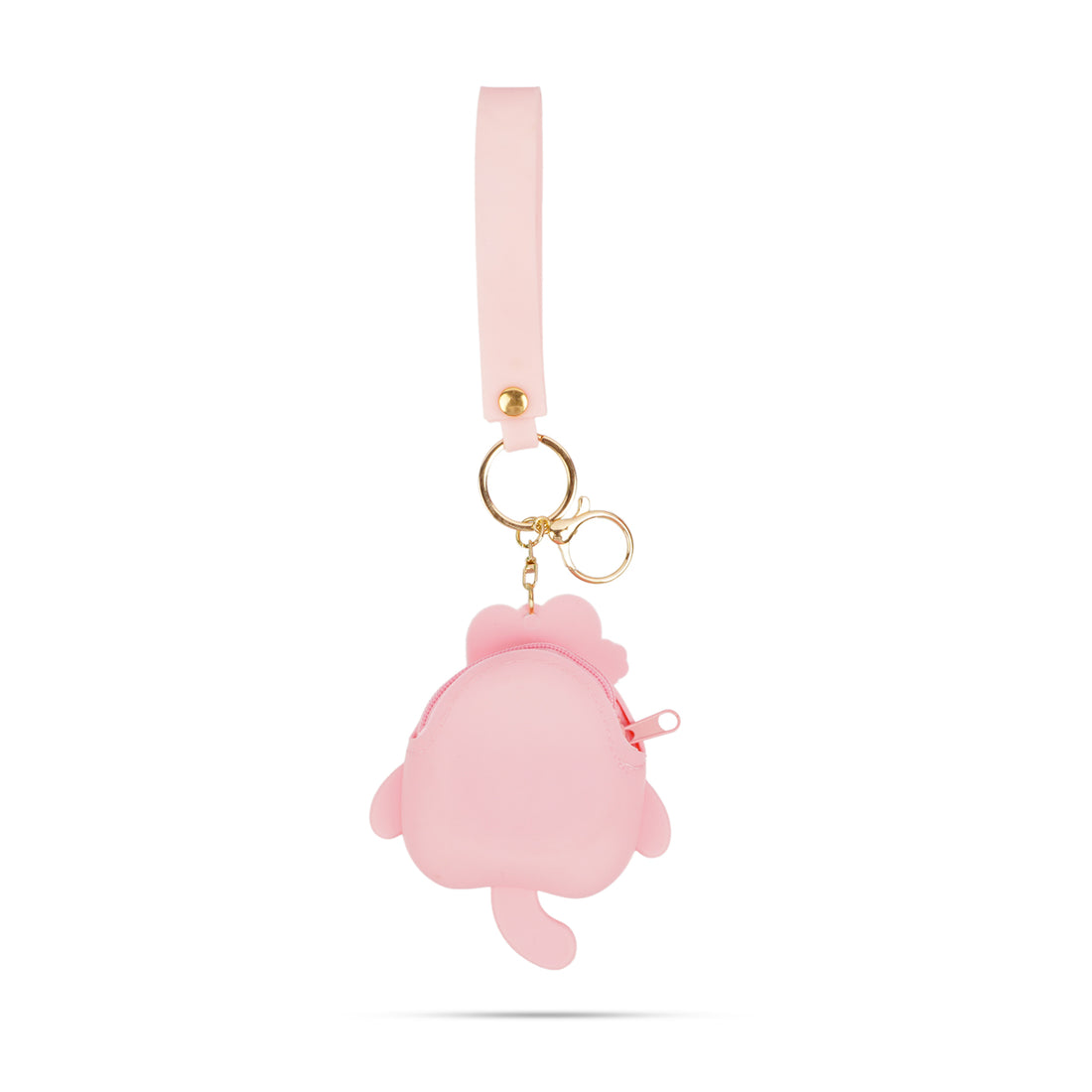 Pink Silicone Cat Keychain & Coin Purse