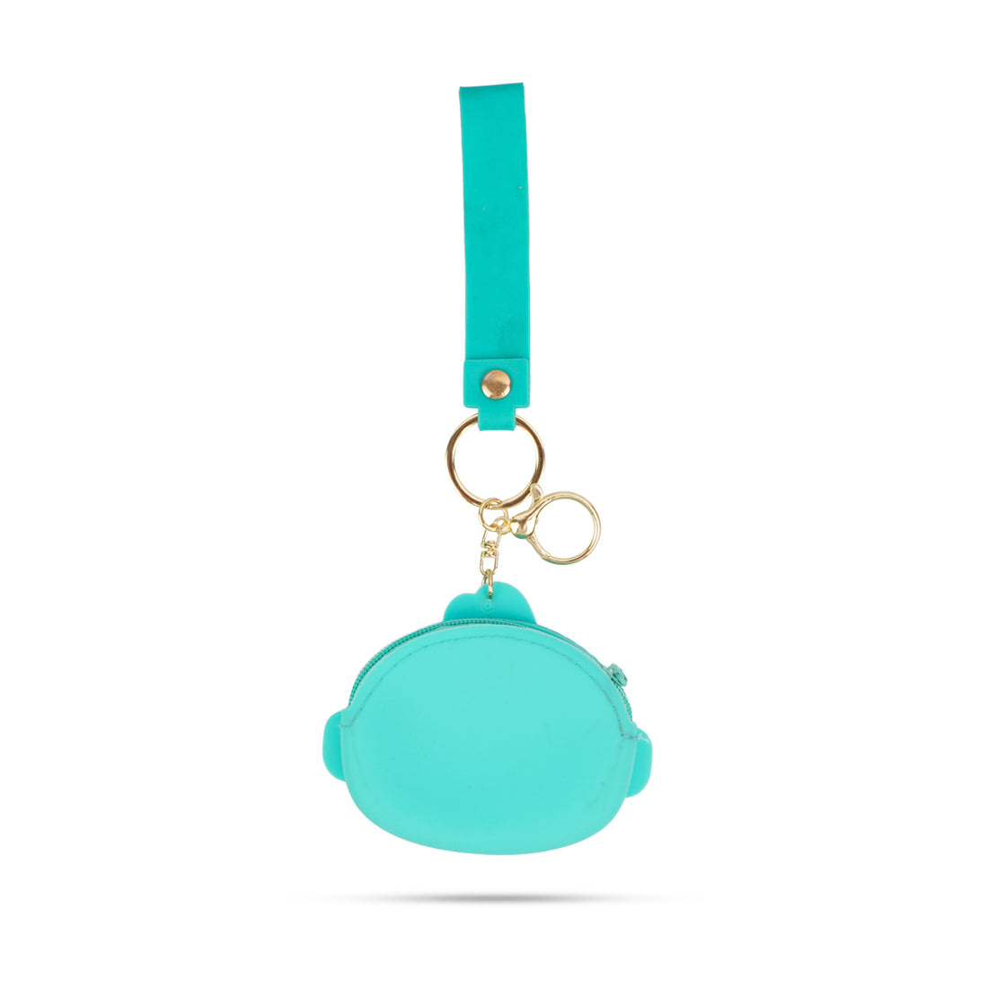 Turquoise Blue Sanrio Hangyodon Mini Silicone Pouch Keychain