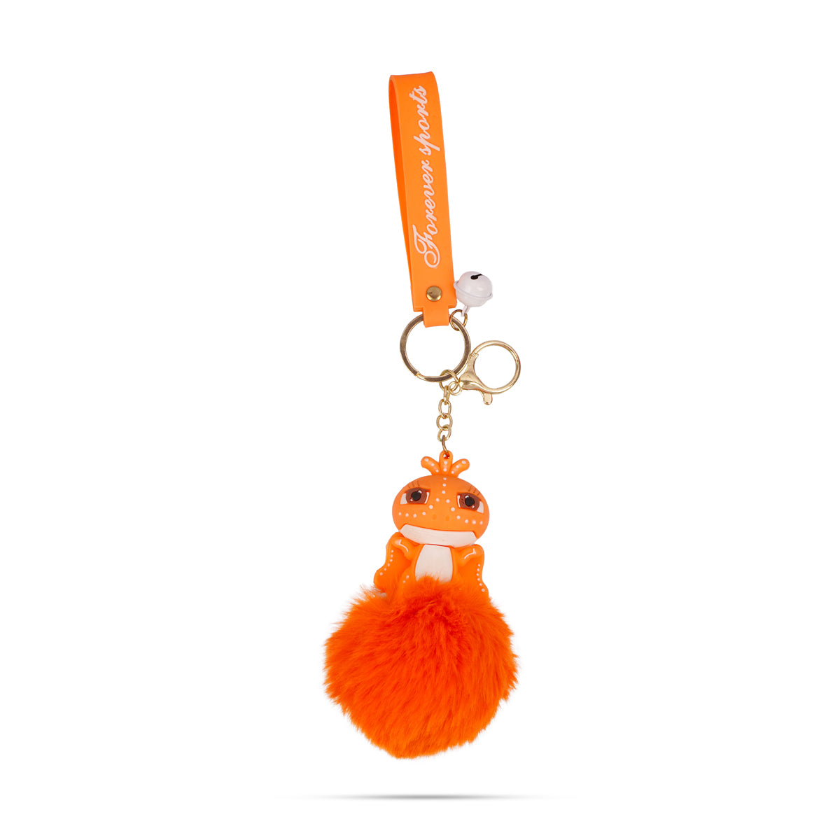 The Writershub Red Fluffy "Superheroes" Cartoon Keychain with Bell | PVC Rubber, 27cm