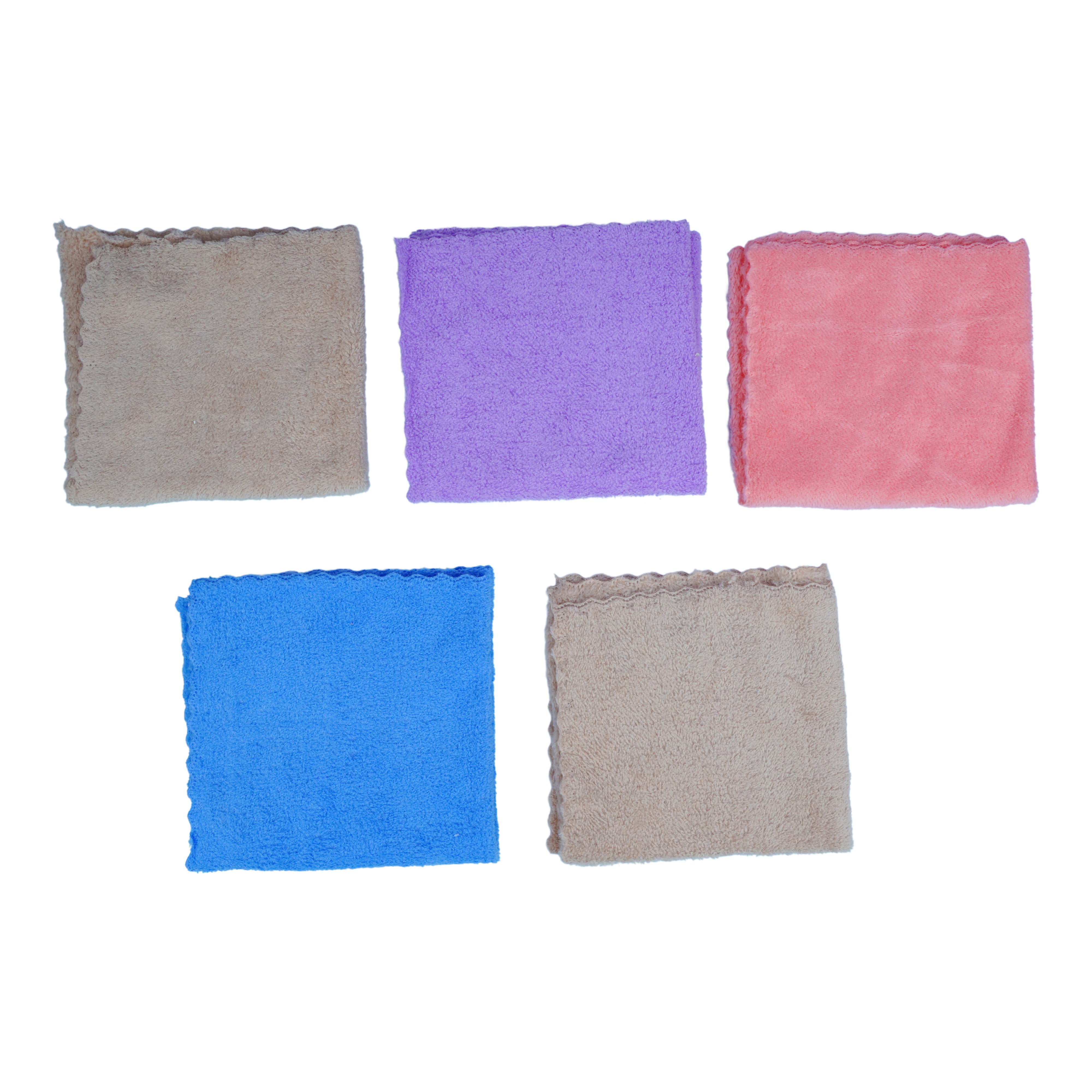 The Writershub Microfiber Cleaning Cloths – 5-Pack Multicolour, 10x10 cm