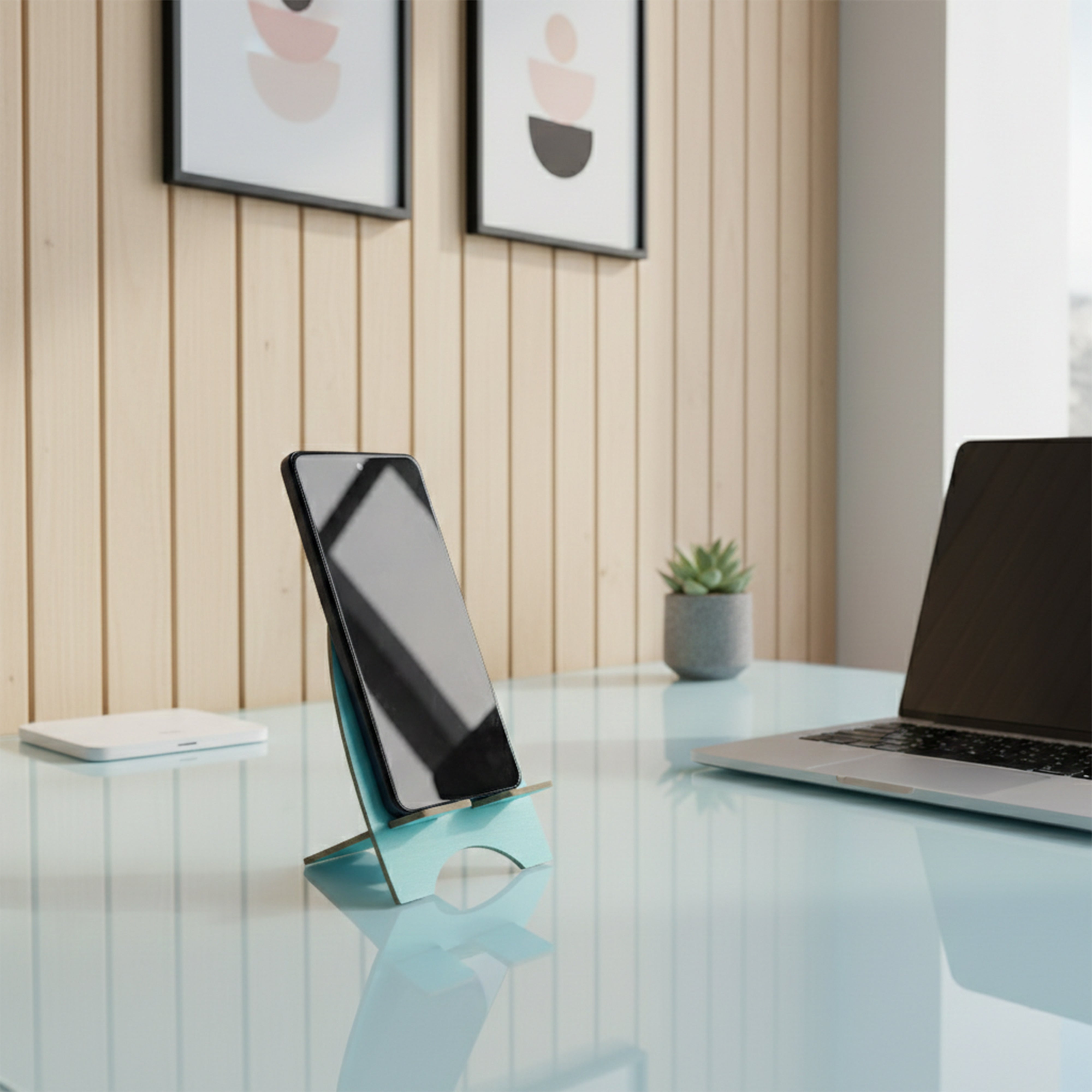 Wooden Rabbit Phone Stand – Cute & Sturdy Mobile Holder for Desk