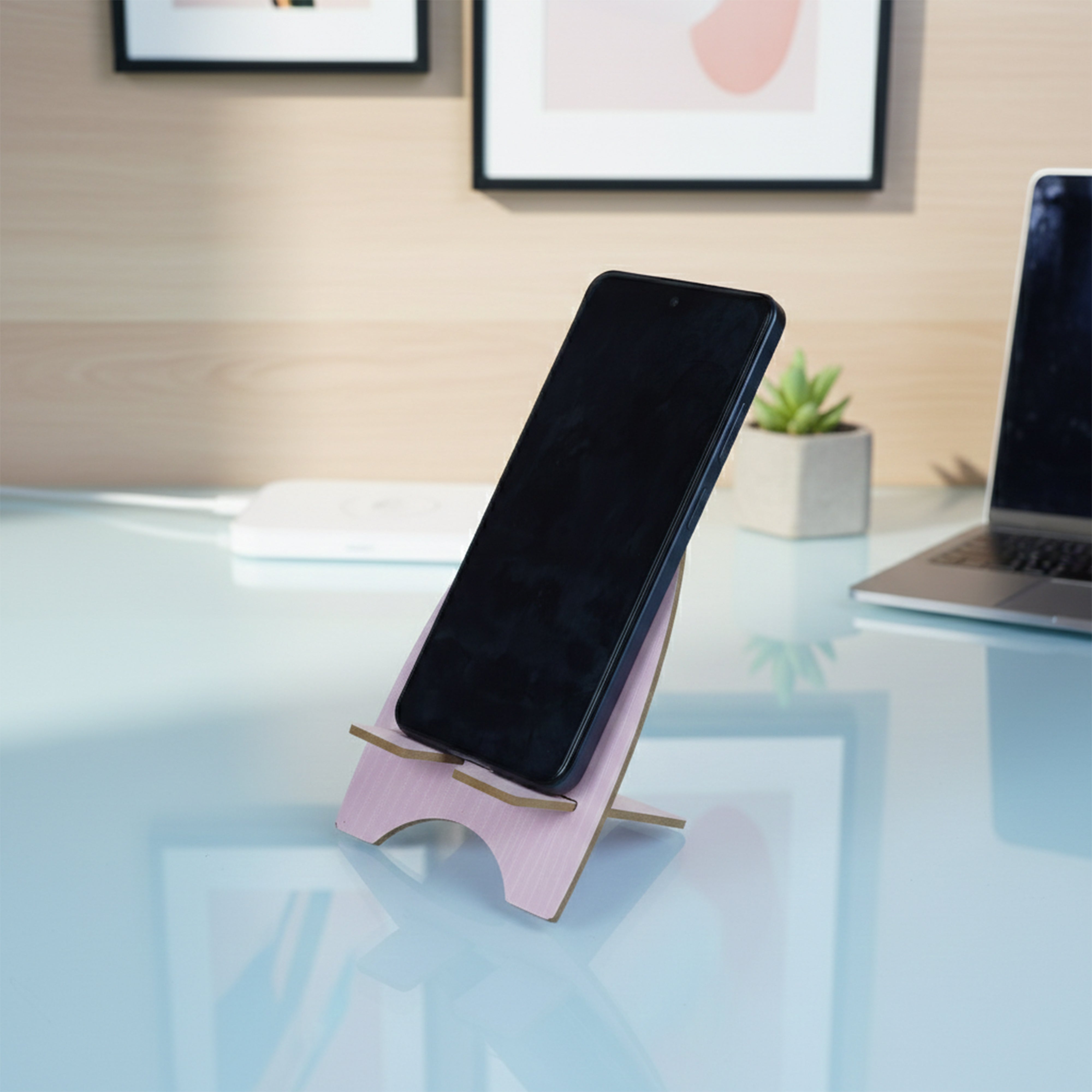 Wooden Rabbit Phone Stand – Cute & Sturdy Mobile Holder for Desk