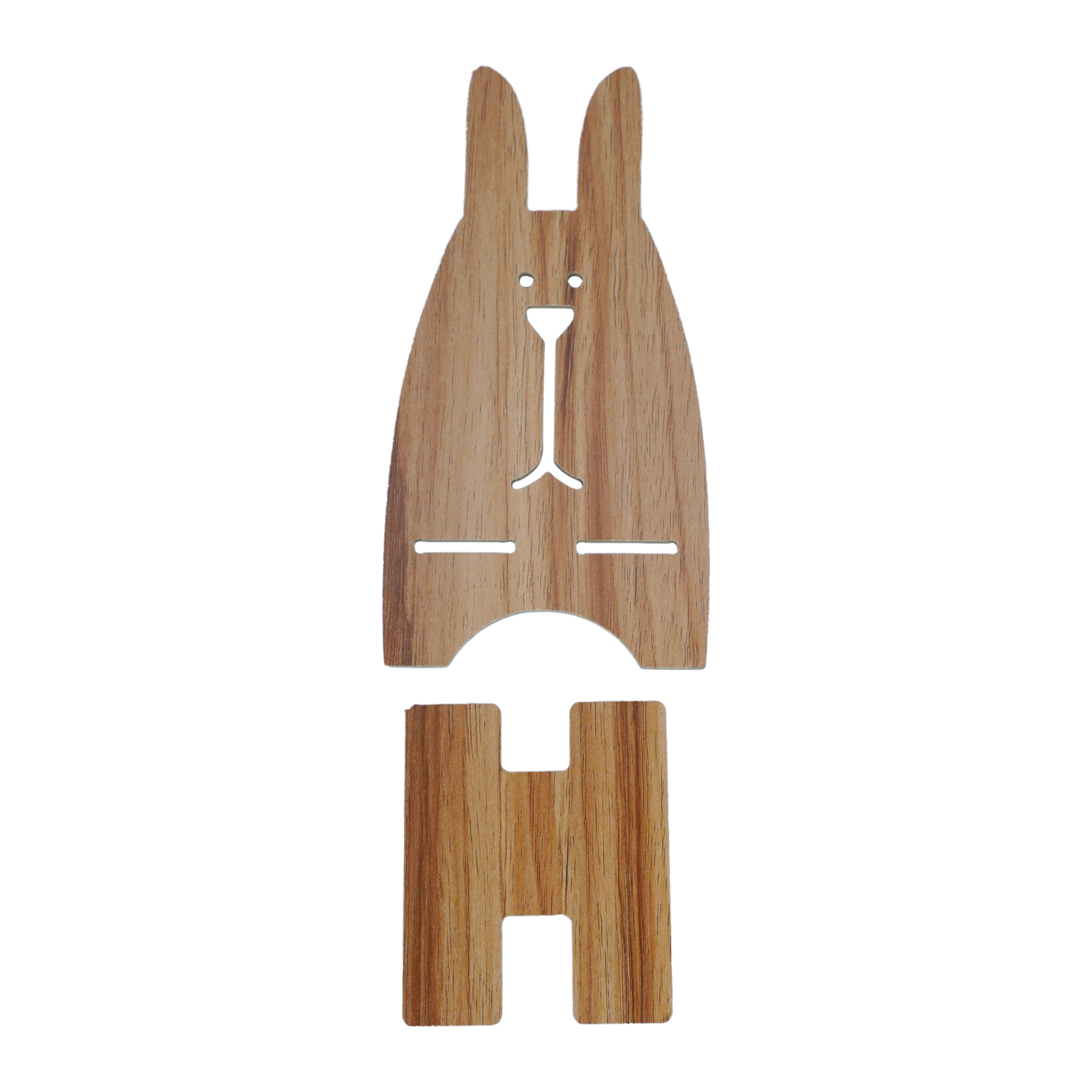 Wooden Rabbit Phone Stand – Cute & Sturdy Mobile Holder for Desk