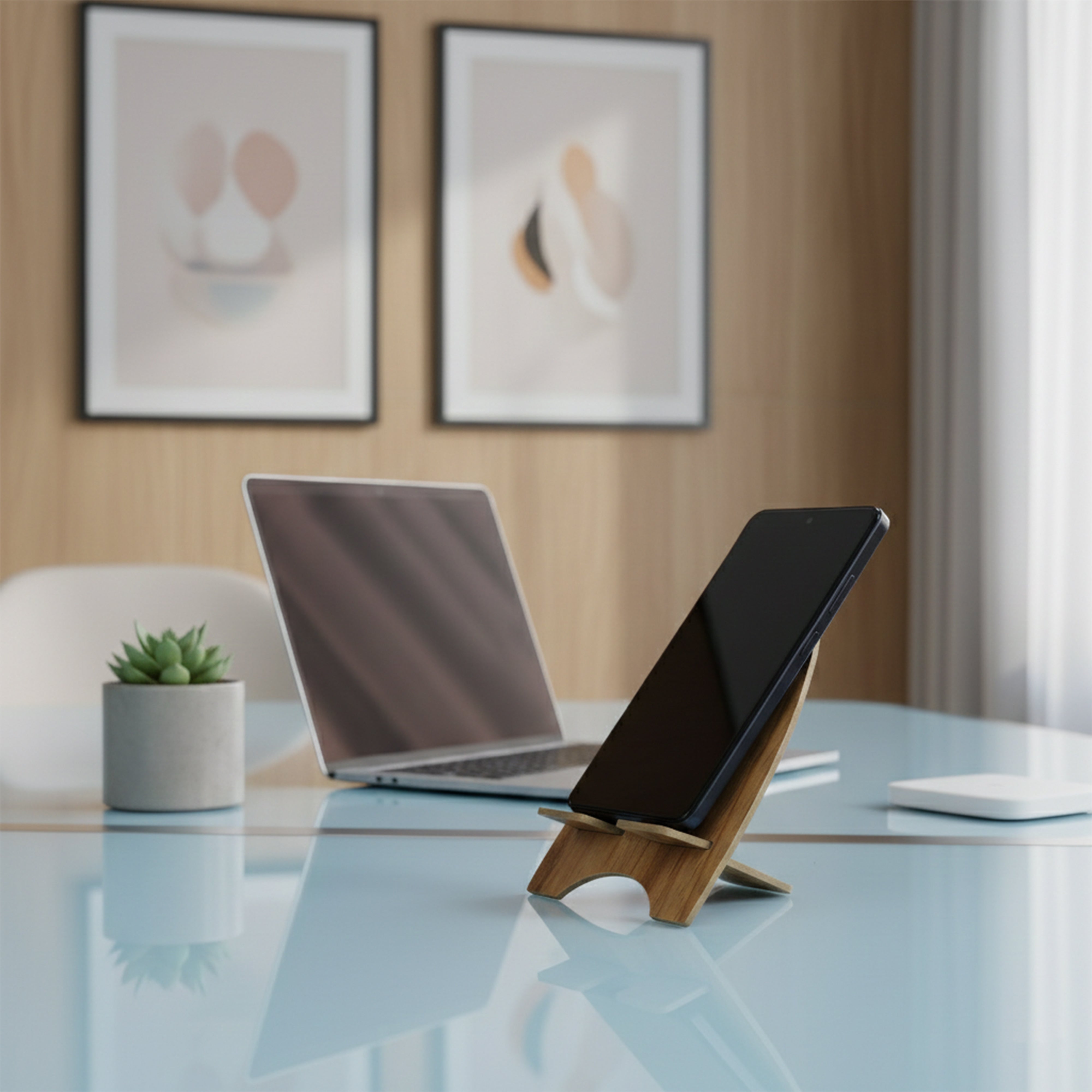 Wooden Rabbit Phone Stand – Cute & Sturdy Mobile Holder for Desk