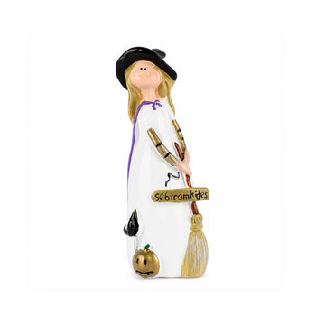 Whimsical Halloween Witch Figurine